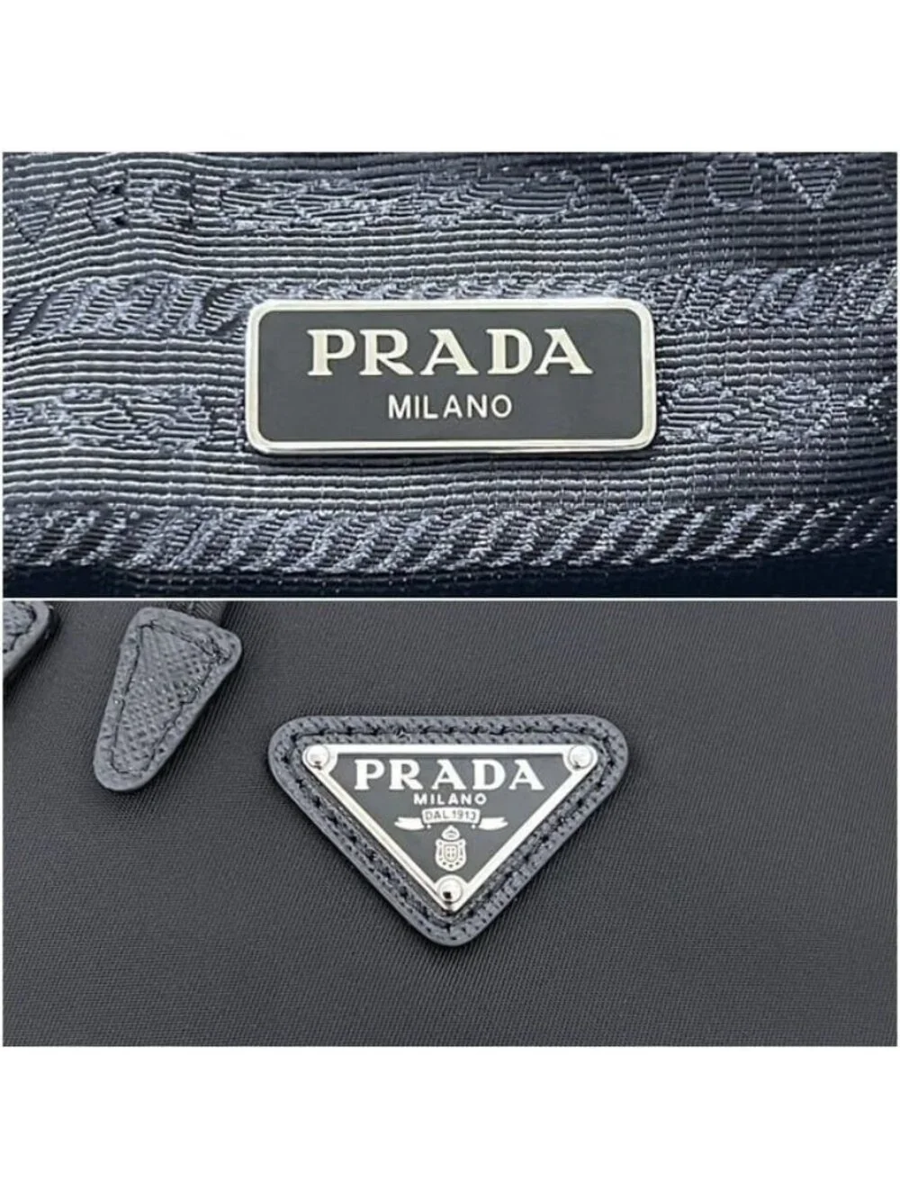 Prada Pouch Drawstring Handbag Vela 1 IC Tag Reactive Nylon Re-Nylon Saffiano